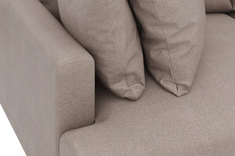 Menard 3-sits Djup Tygsoffa - Brun - Möbler - Soffa - 3 sits soffa