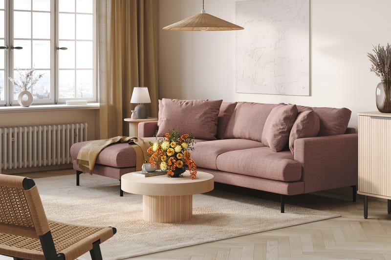 Menard 4-sits Divansoffa - Lila - Divansoffor & schäslongsoffa - 4 sits soffa med divan