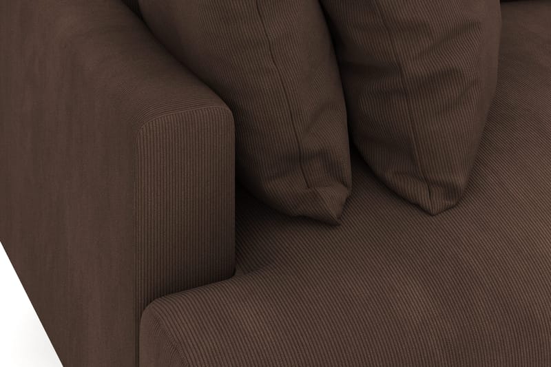 Menard 4-sits Djup Manchestersoffa - Brun - Möbler - Soffa - 4 sits soffa