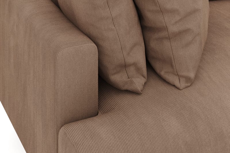 Menard 4-sits Djup Manchestersoffa - Brun - Möbler - Soffa - 4 sits soffa