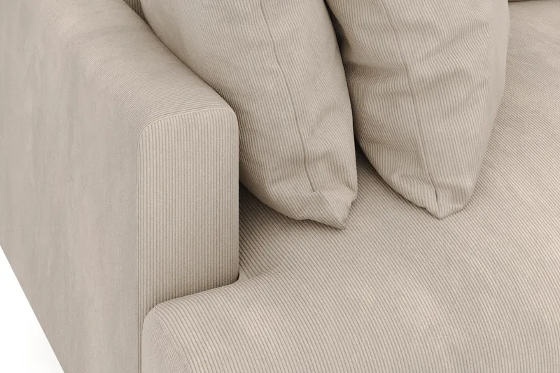 Menard 4-sits Djup Manchestersoffa - Greige - Möbler - Soffa - 4 sits soffa