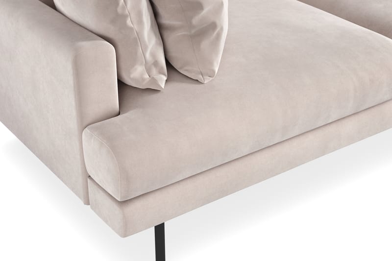Menard 4-sits Djup Sammetssoffa - Beige - Möbler - Soffa - Sammetssoffa