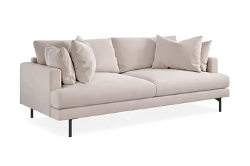 Menard 4-sits Djup Sammetssoffa - Beige - Möbler - Soffa - Sammetssoffa
