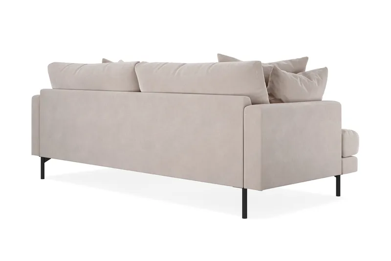 Menard 4-sits Djup Sammetssoffa - Beige - Möbler - Soffa - Sammetssoffa