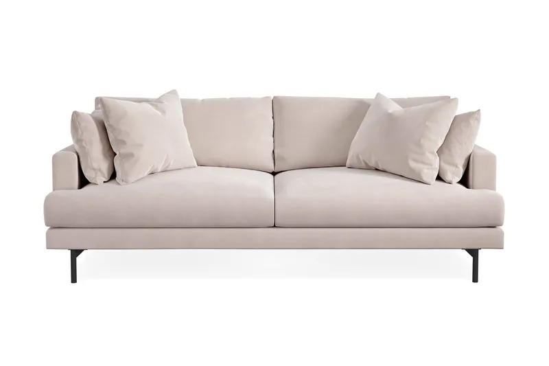 Menard 4-sits Djup Sammetssoffa, Beige