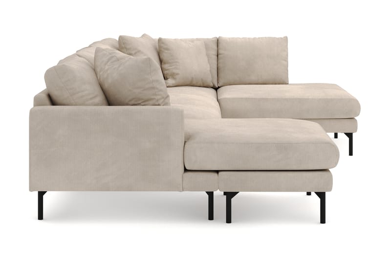 Menard 4-sits Högervänd U-formad Soffa med Divan och Schäslong i Manchester - Greige - Möbler - Soffa - U-soffa