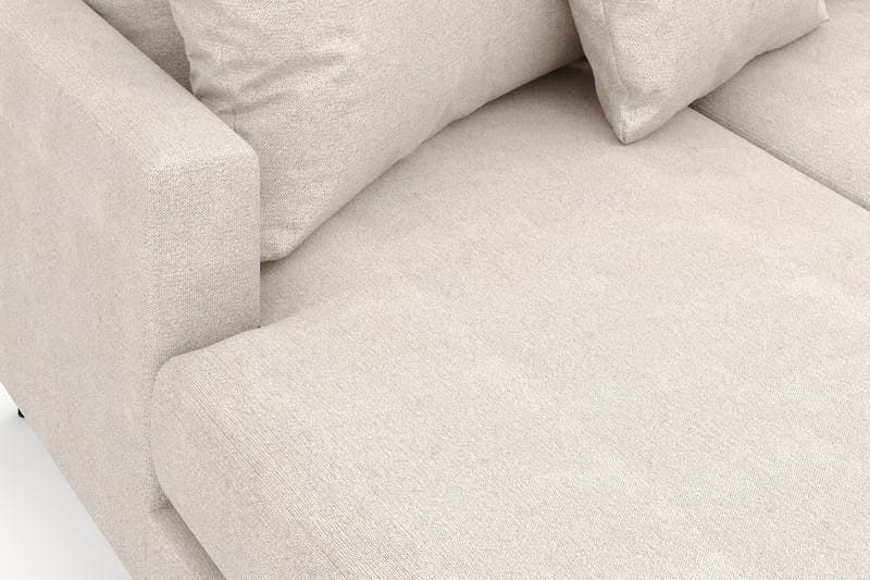 Menard 4-sits Högervänd U-formad Soffa med Divan och Schäslong i Tyg - Beige - Möbler - Soffa - U-soffa