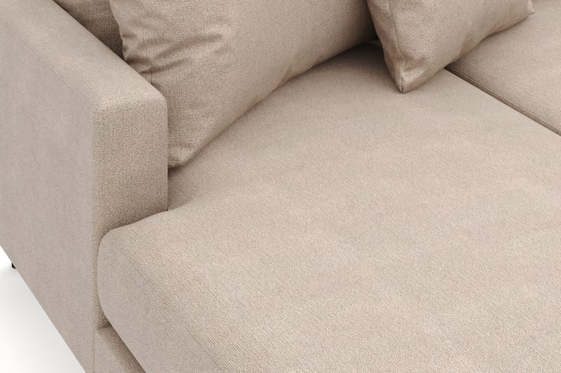 Menard 4-sits Högervänd U-formad Soffa med Divan och Schäslong i Tyg - Beige - Möbler - Soffa - U-soffa