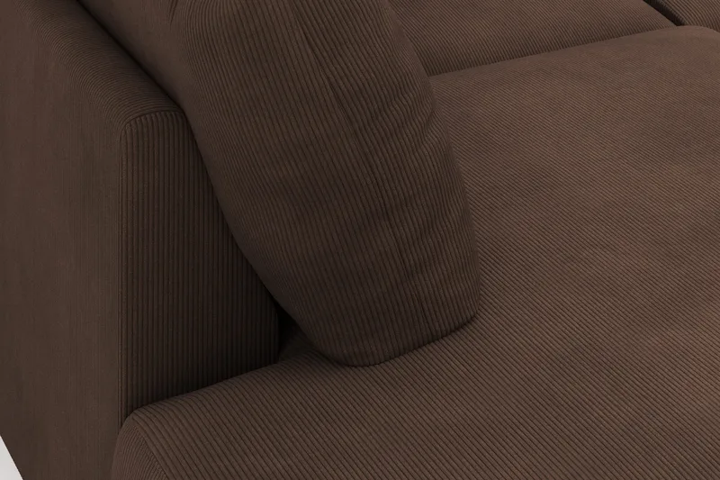 Menard 4-sits Vänstervänd Stor U-formad Djup Large Soffa med Divan och Schäslong i Manchester - Brun - Möbler - Soffa - U-soffa