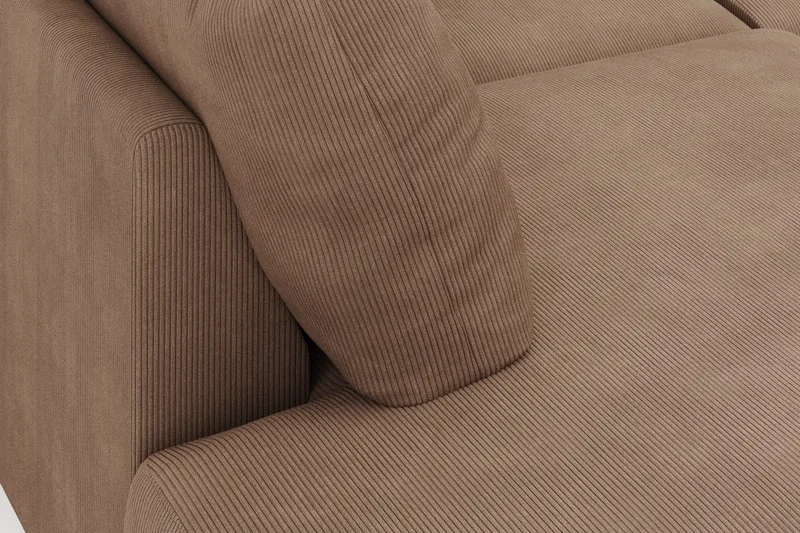 Menard 4-sits Vänstervänd Stor U-formad Djup Large Soffa med Divan och Schäslong i Manchester - Brun - Möbler - Soffa - U-soffa