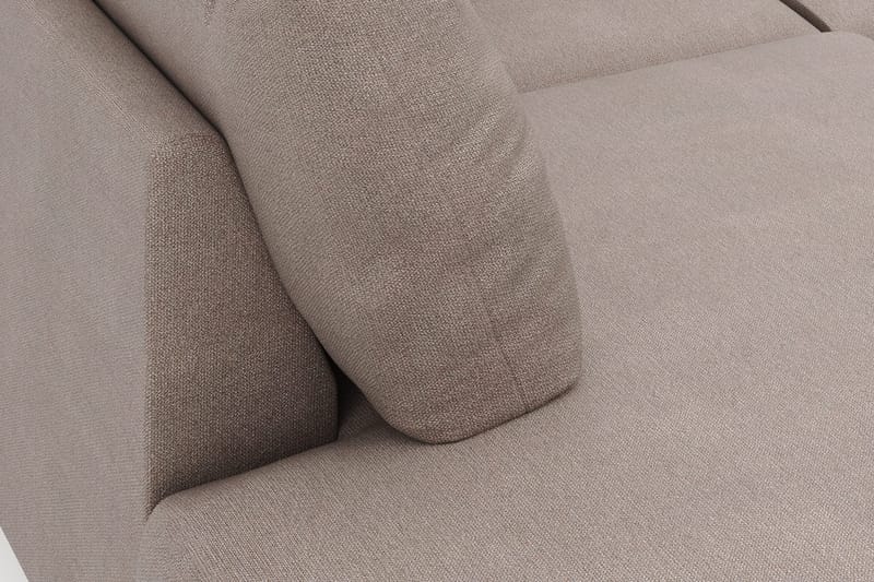 Menard 4-sits Vänstervänd U-formad Large Soffa med Divan och Schäslong i Tyg - Brun - Möbler - Soffa - U-soffa