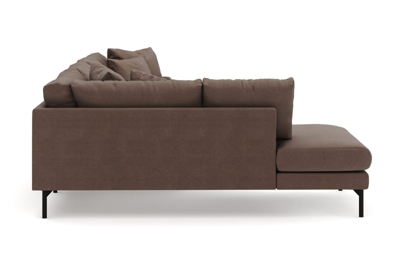 Menard 4-sits Vänstervänd Stor U-formad Djup Large Soffa med Divan och Schäslong i Tyg - Brun - Möbler - Soffa - U-soffa