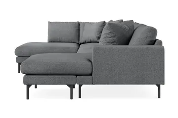 Menard 4-sits Vänstervänd Stor U-formad Djup Soffa med Divan och Schäslong i Tyg - Mörkgrå - Möbler - Soffa - U-soffa