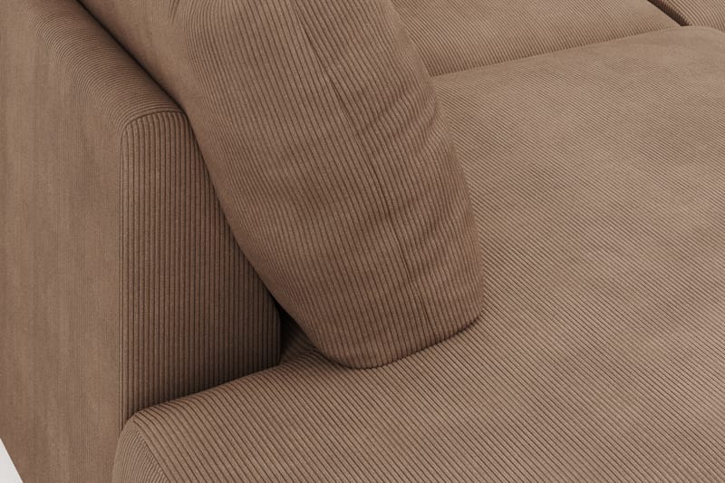 Menard 4-sits Vänstervänd U-formad Large Soffa med Divan och Schäslong i Manchester - Brun - Möbler - Soffa - U-soffa