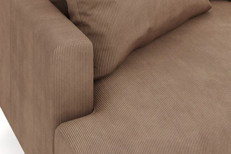 Menard 6-sits Högervänd L-formad Hörnsoffa i Manchester - Brun - Möbler - Soffa - Hörnsoffa