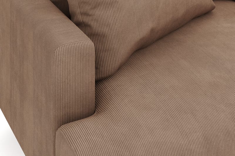 Menard 6-sits Högervänd L-formad Hörnsoffa i Manchester - Brun - Möbler - Soffa - Hörnsoffa