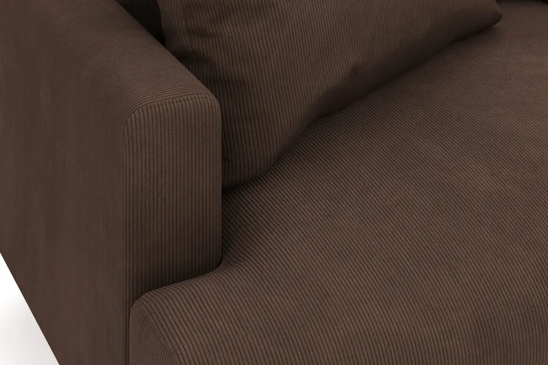 Menard 6-sits Högervänd L-formad Hörnsoffa i Manchester - Brun - Möbler - Soffa - Hörnsoffa