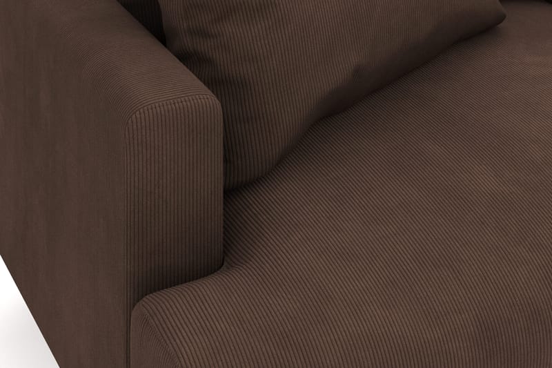 Menard 6-sits Högervänd L-formad Hörnsoffa i Manchester - Brun - Möbler - Soffa - Hörnsoffa