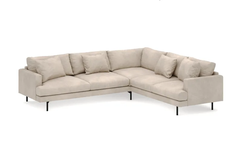 Menard 6-sits Högervänd L-formad Hörnsoffa i Manchester - Greige - Möbler - Soffa - Hörnsoffa