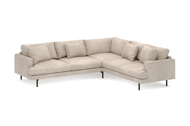 Menard 6-sits Högervänd L-formad Hörnsoffa i Manchester - Greige - Möbler - Soffa - Hörnsoffa