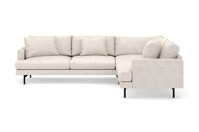 Menard 6-sits Högervänd L-formad Hörnsoffa i Tyg - Beige - Möbler - Soffa - Hörnsoffa