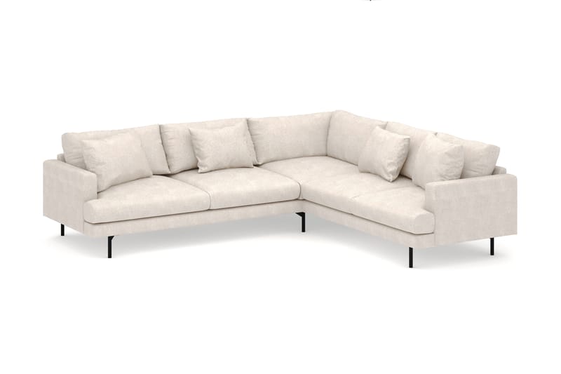 Menard 6-sits Högervänd L-formad Hörnsoffa i Tyg - Beige - Möbler - Soffa - Hörnsoffa