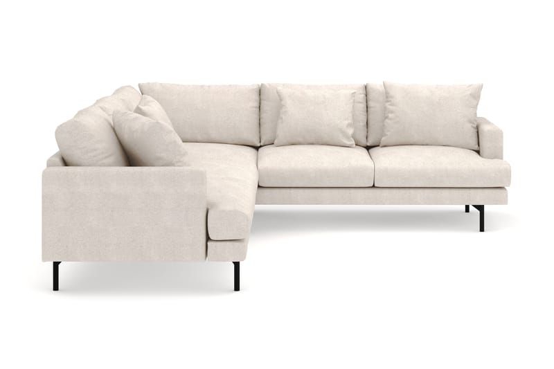 Menard 6-sits Högervänd L-formad Hörnsoffa i Tyg - Beige - Möbler - Soffa - Hörnsoffa