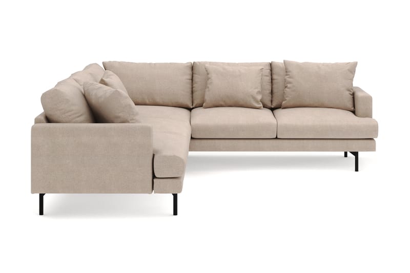 Menard 6-sits Högervänd L-formad Hörnsoffa i Tyg - Beige - Möbler - Soffa - Hörnsoffa