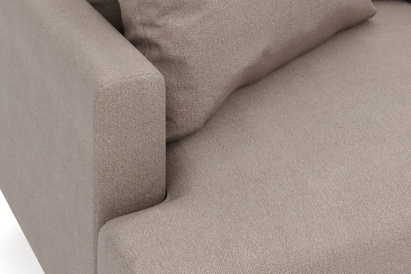 Menard 6-sits Högervänd L-formad Hörnsoffa i Tyg - Brun - Möbler - Soffa - Hörnsoffa