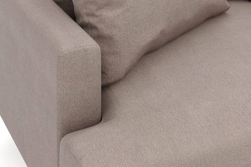 Menard 6-sits Högervänd L-formad Hörnsoffa i Tyg - Brun - Möbler - Soffa - Hörnsoffa