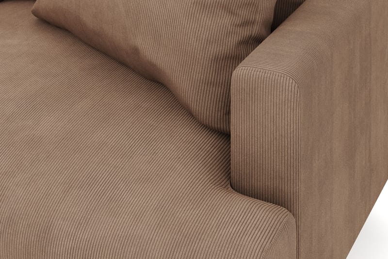 Menard 6-sits Vänstervänd L-formad Hörnsoffa i Manchester - Brun - Möbler - Soffa - Hörnsoffa