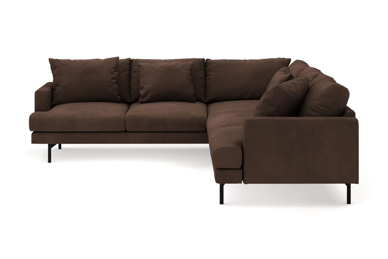 Menard 6-sits Vänstervänd L-formad Hörnsoffa i Manchester - Brun - Möbler - Soffa - Hörnsoffa