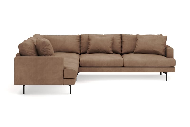 Menard 6-sits Vänstervänd L-formad Hörnsoffa i Manchester - Brun - Möbler - Soffa - Hörnsoffa