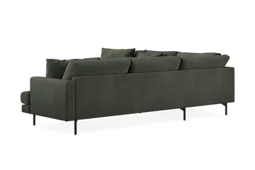 Menard 6-sits Vänstervänd L-formad Hörnsoffa i Manchester - Mörkgrön - Möbler - Soffa - Hörnsoffa