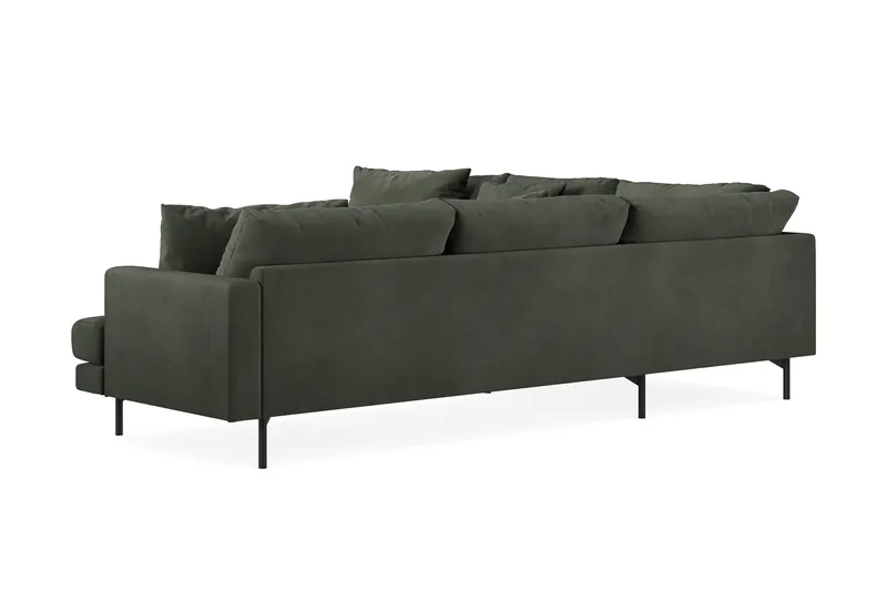Menard 6-sits Vänstervänd L-formad Hörnsoffa i Manchester - Mörkgrön - Möbler - Soffa - Hörnsoffa