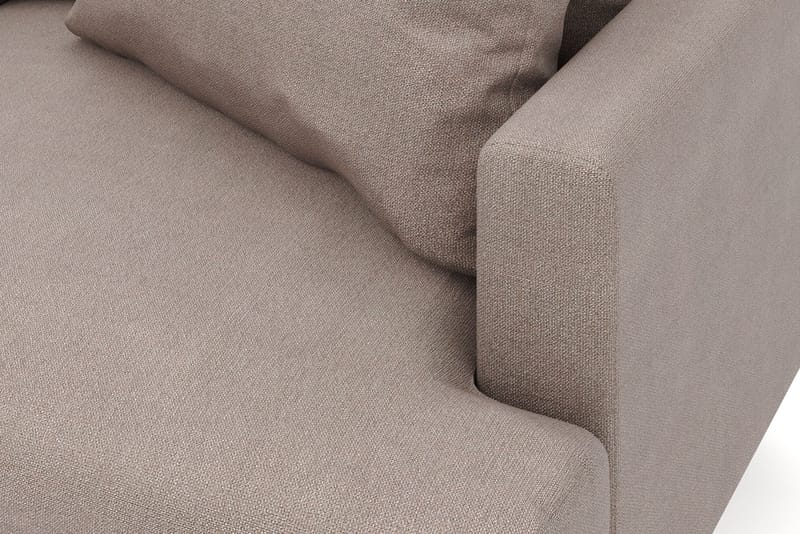 Menard 6-sits Vänstervänd L-formad Hörnsoffa i Tyg - Brun - Möbler - Soffa - Hörnsoffa