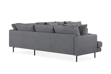 Menard 6-sits Vänstervänd L-formad Hörnsoffa i Tyg - Mörkgrå - Möbler - Soffa - Hörnsoffa