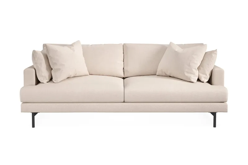 Menard Soffgrupp 4-sits + 4-sits Djup Tygsoffa 225 cm bred - Beige - Möbler - Soffa - Soffgrupp