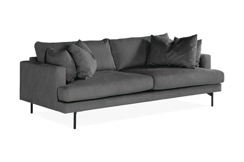 Menard Soffgrupp 4-sits + 4-sits Manchestersoffa - Grå - Möbler - Soffa - Soffgrupp