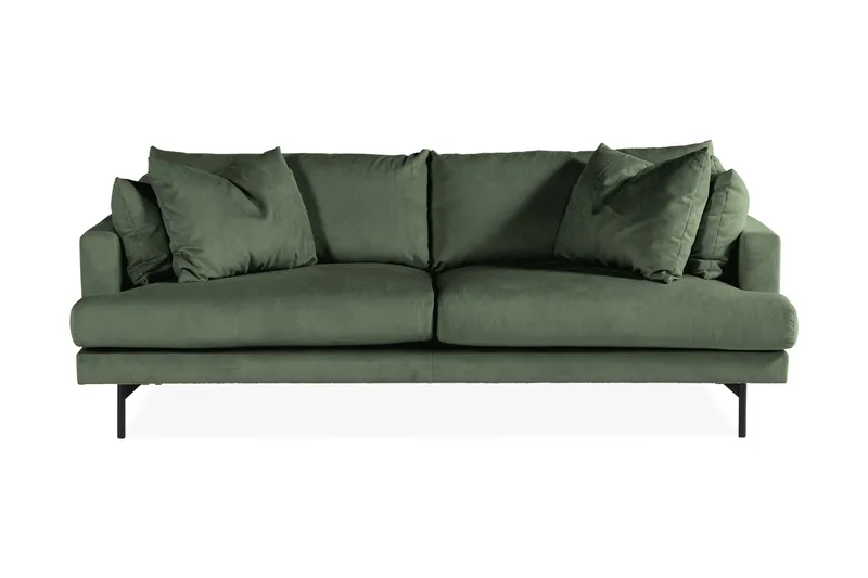 Menard Soffgrupp 4-sits + 4-sits Manchestersoffa - Grön - Möbler - Soffa - Soffgrupp