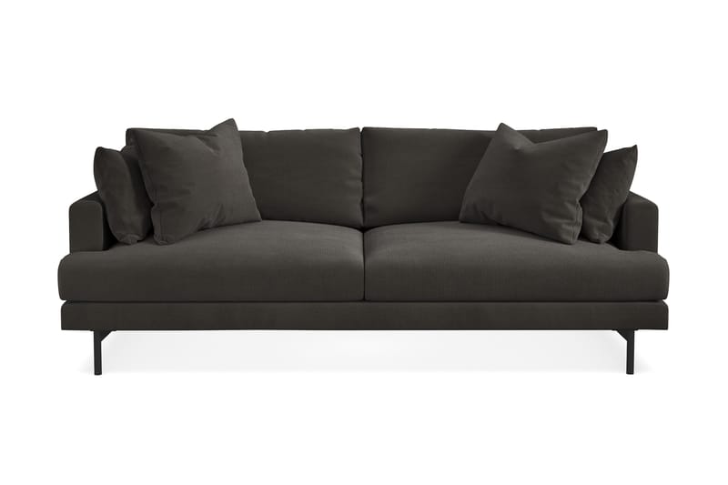 Menard Soffgrupp 4-sits + 4-sits Manchestersoffa - Mörkgrå - Möbler - Soffa - Soffgrupp