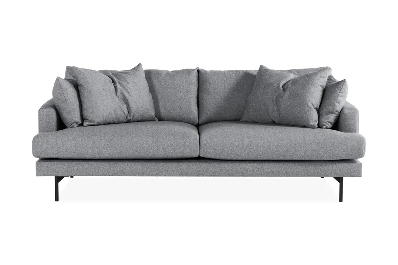 Menard Soffgrupp 4-sits + 4-sits Tygsoffa - Grå - Möbler - Soffa - Soffgrupp