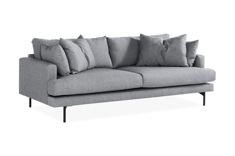 Menard Soffgrupp 4-sits + 4-sits Tygsoffa - Grå - Möbler - Soffa - Soffgrupp