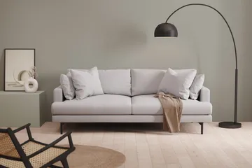 Menard Soffgrupp 4-sits + 4-sits Tygsoffa - Ljusgrå - Möbler - Soffa - Soffgrupp