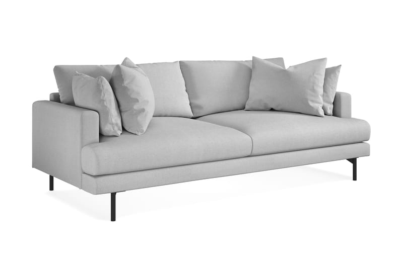 Menard Soffgrupp 4-sits + 4-sits Tygsoffa - Ljusgrå - Möbler - Soffa - Soffgrupp