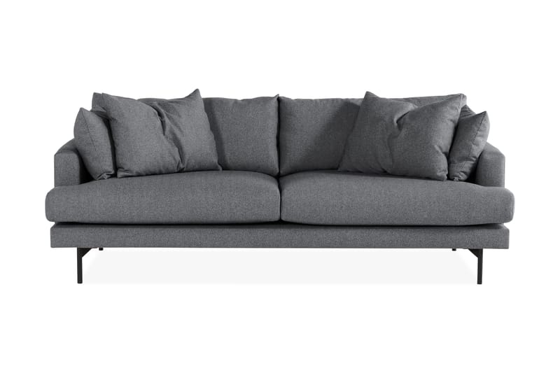 Menard Soffgrupp 4-sits + 4-sits Tygsoffa - Mörkgrå - Möbler - Soffa - Soffgrupp