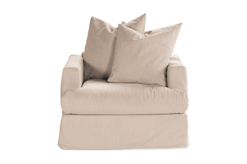 Menard Soffgrupp 4-sits Högervänd L-formad Schäslongsoffa + Fåtölj i Tyg - Beige - Möbler - Soffa - Soffgrupp