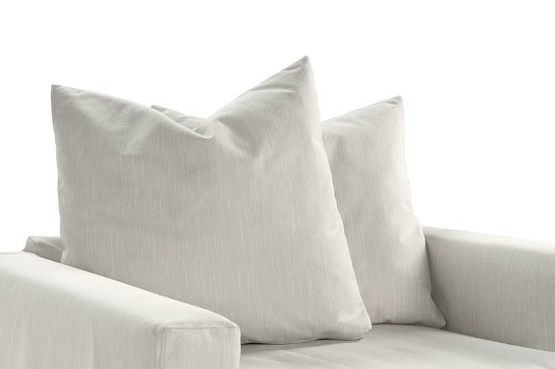 Menard Soffgrupp 4-sits Högervänd L-formad Schäslongsoffa + Fåtölj i Tyg - Ljusgrå - Möbler - Soffa - Soffgrupp