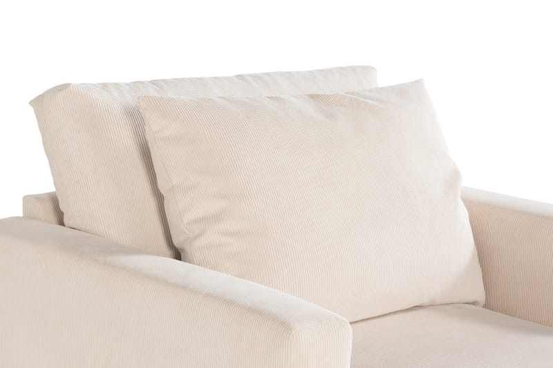 Menard Soffgrupp 4-sits Högervänd L-formad Schäslongsoffa + Stor Fåtölj i Manchester - Beige - Möbler - Soffa - Soffgrupp