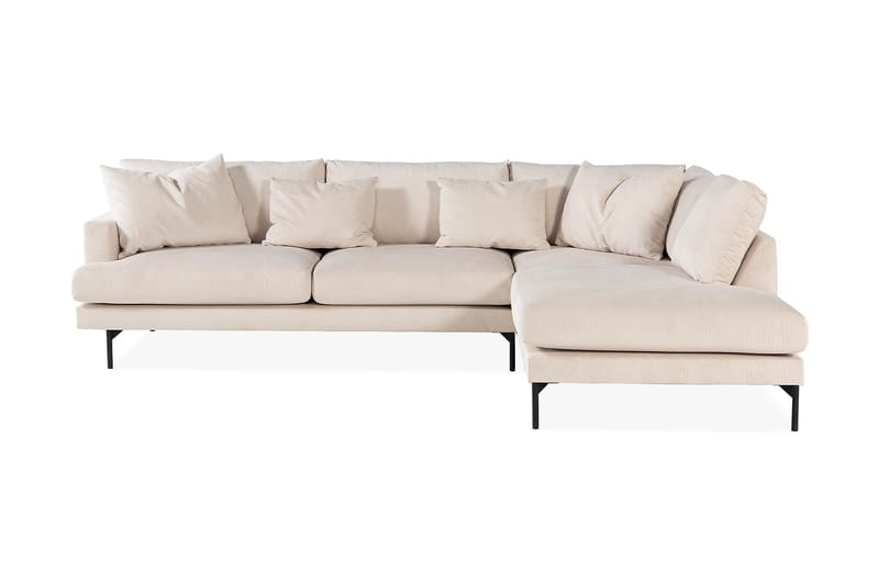Menard Soffgrupp 4-sits Högervänd L-formad Schäslongsoffa + Stor Fåtölj i Manchester - Beige - Möbler - Soffa - Soffgrupp